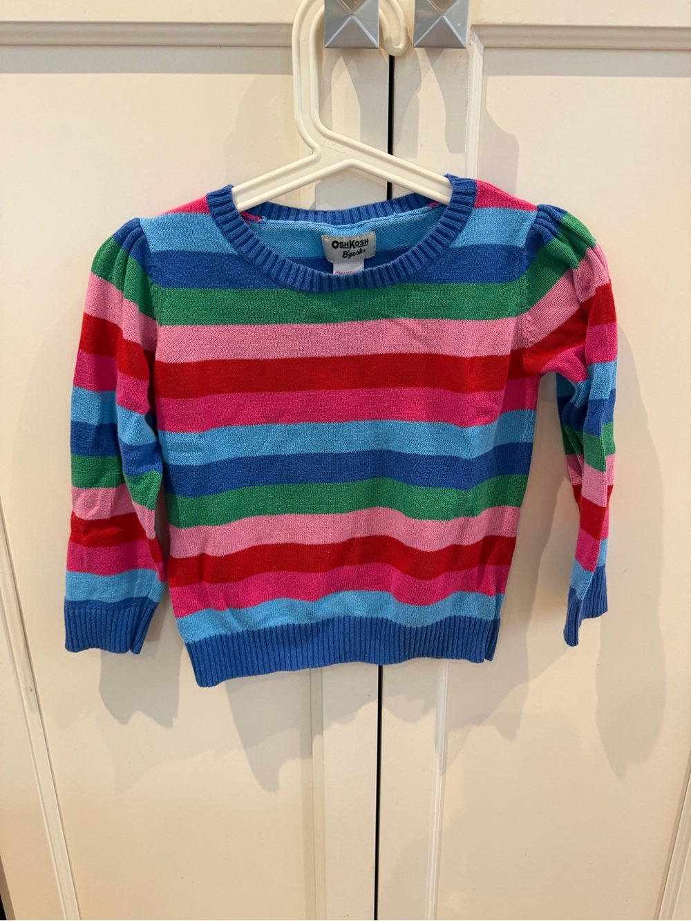 Vintage OshKosh B'gosh 3t Girls' Multicolor Striped Sweater